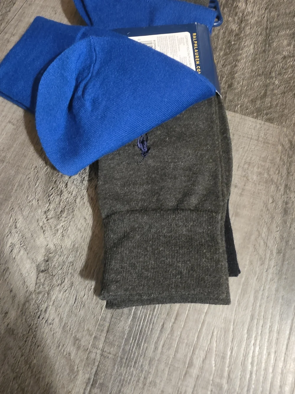 Polo by Ralph Lauren Black & Royal Blue Dress Socks - 3 Pack